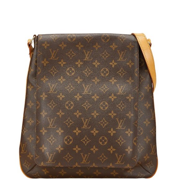 LOUIS VUITTON Brown Monogram Leather Shoulder Bag
